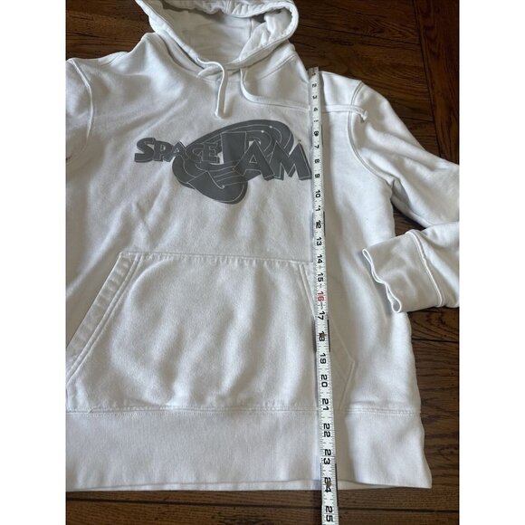 MEN'S Small White Space Jam Hoodie Sweatshirt NWT $69.95 Medium P26 - Picture 3 of 8